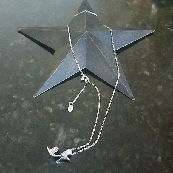 Stiletto Pink Sapphire Necklace - Picture 1 of 7